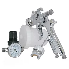 Pneumatyczny zestaw malarski H-827 z regulatorem powietrza, zbiornik górny z tworzywa sztucznego typu HVLP, średnica dyszy 1,3 i 1,7 mm AUARITA KIT-H-827-1.3-
