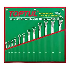 Zestaw kluczy oczkowych 6-32 mm TOPTUL (kąt 45°) 12 szt. GAAA1202
