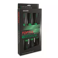 zestaw wkrętaków krzyżakowych i płaskich 6 szt. TOPTUL GAAE0611