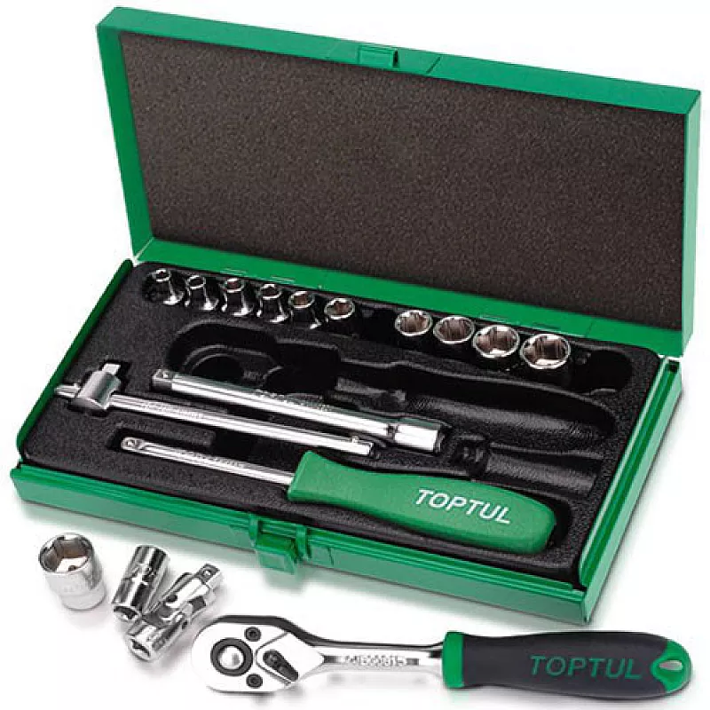Zestaw narzędzi w walizce TOPTUL 1/4" 17 szt. GCAD1701