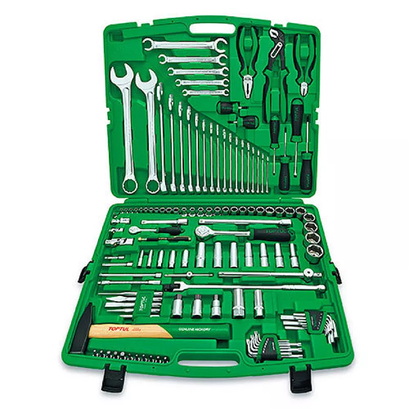 Zestaw narzędzi kombinowany 1/4" i 1/2", klucze 6-32 mm, 130 szt. (12-kątny) GCAI130T1 TOPTUL