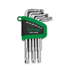 Klucze w kształcie litery L TORX T10-T50 9 sztuk. (GAAL0913) TOPTUL GSN-09SS